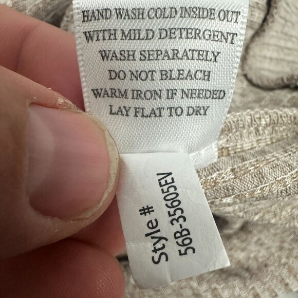 Bobi Los Angeles Womens Ribbed Knit Sweater Tan Blend Size S - Picture 6 of 7